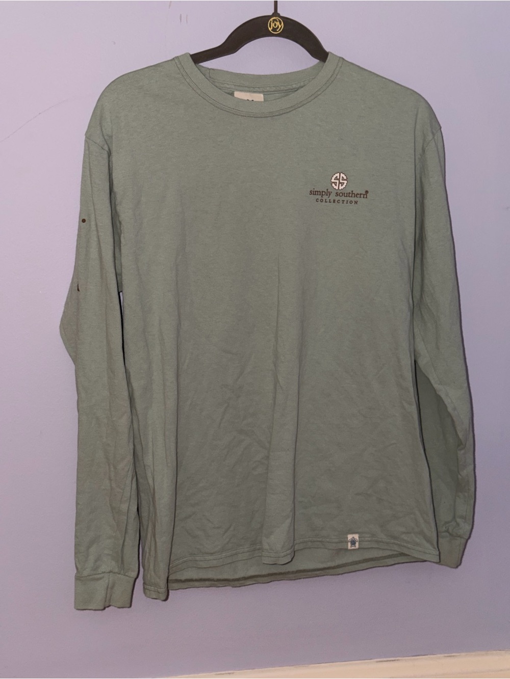 Pumpkin Spice Simply Southern Women’s Long Sleeve Crewneck in Sage